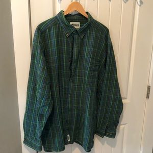Mountain Khakis Navy/Green Plaid Flannel Shirt